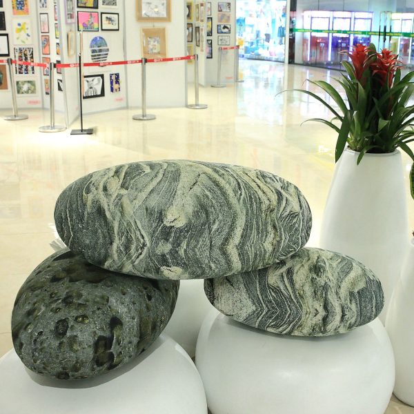 Stone Rock Pebble Pillows Decorative Throw Pillows Kids Toy Pillows Floor Pillows Photography Props 7 Pieces - Image 5