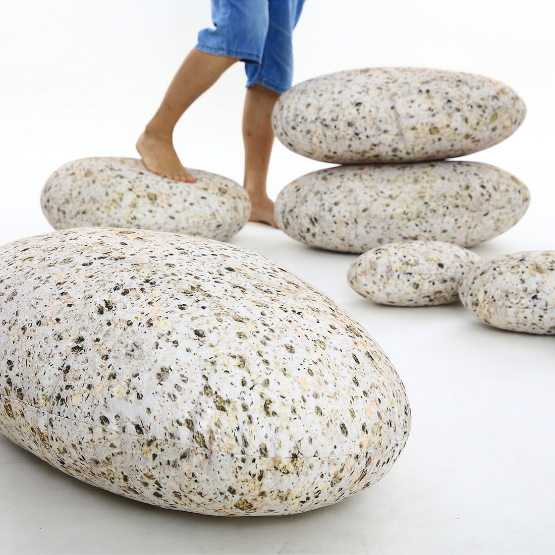 Pebble Pillows Decorative Rock Cushions 