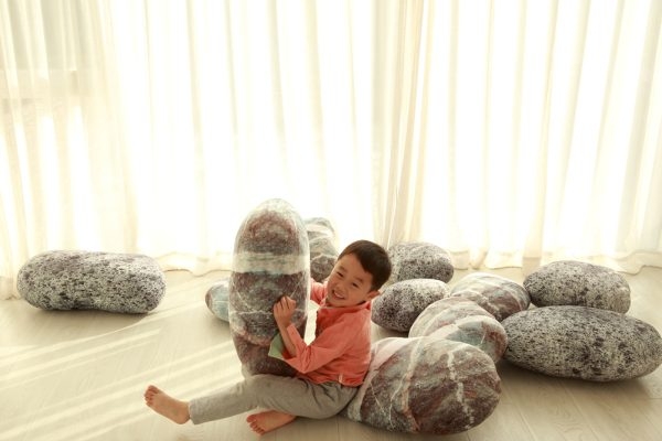 Living Pebble Floor Pillows Rock Pillows - Image 3