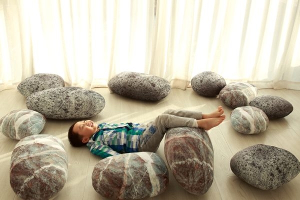 Living Pebble Floor Pillows Rock Pillows - Image 4