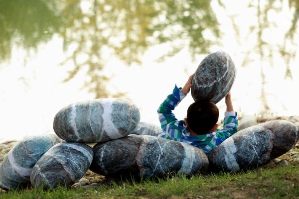 Living Pebble Floor Pillows Rock Pillows - Image 8