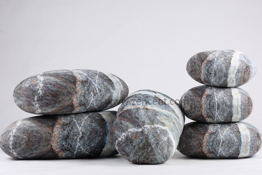 Huge Rock Pillows Living Stones Pillows Pebble Pillows Living Pillows  PRE-FILLED Christmas Present ( Light Gray ) 