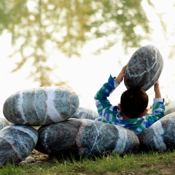 Living Pebble Floor Pillows Rock Pillows 