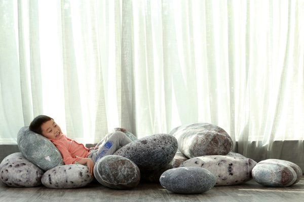 Living Pebble Pillows Floor Stone Cushions - Image 9