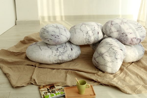 Pebble Pillows Decorative Rock Cushions - Image 5