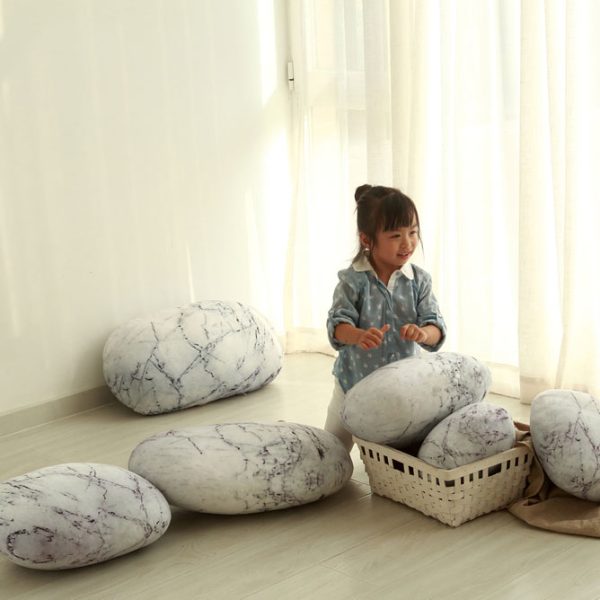 Pebble Pillows Decorative Rock Cushions