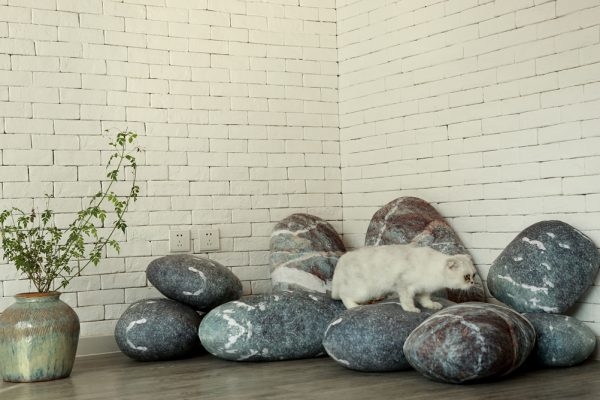 Decorative Pebble Pillows Floor Cushions - Image 3