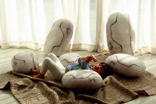 Pebble-shaped Floor Cushions Rock Pillows - Image 5