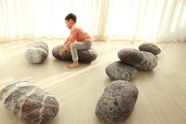 Floor Pillow Pebble Cushions Rock Cushions - Image 6