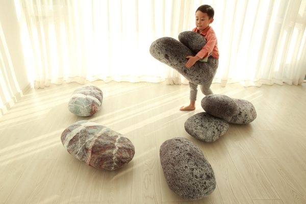 Floor Pillow Pebble Cushions Rock Cushions - Image 7