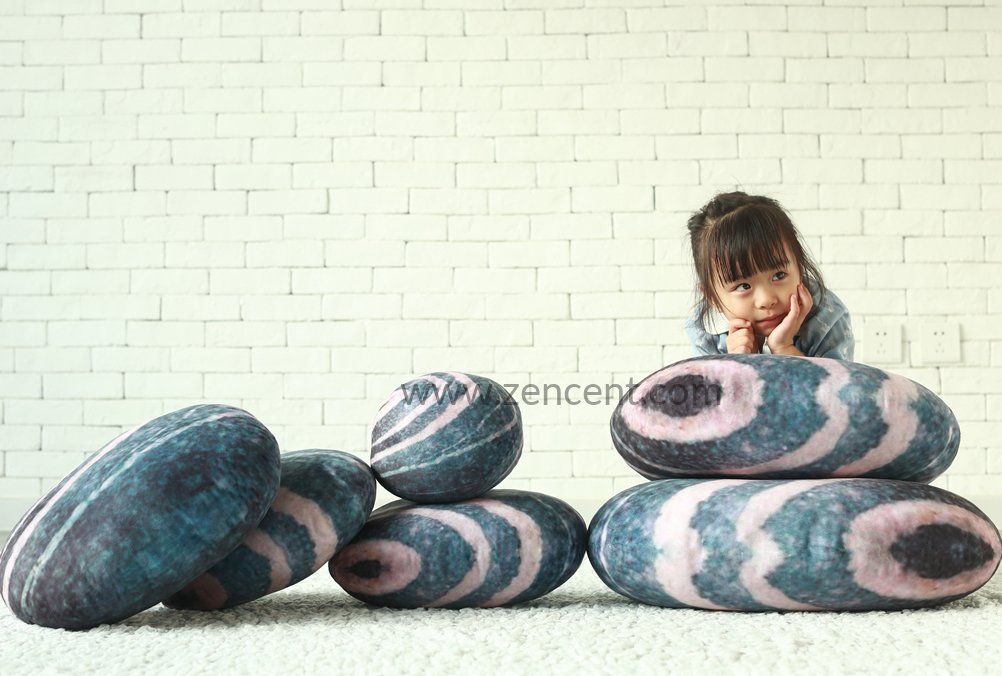 Floor Rock Pillows Pebble Stone Cushions 